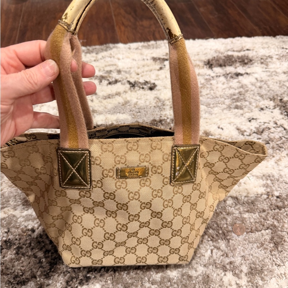 Gucci Beige Monogram Mini Bag - image 2